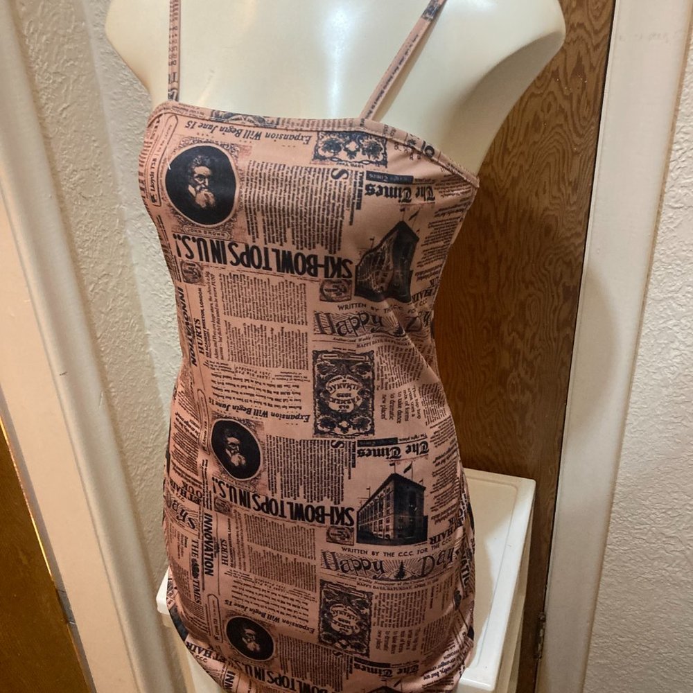 Newsprint style dress